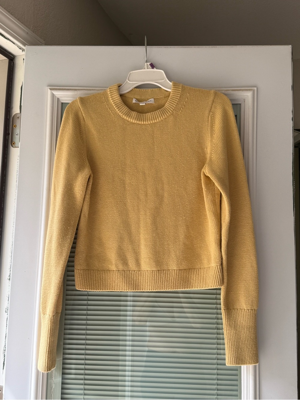 Banana Republic Sunlit Yellow Cotton Crewneck Sweater